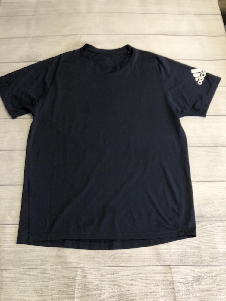 Adidas Climalite FreeLift Shirt Mens Medium Black Short Sleeve Athletic Tee Top