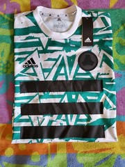 NEW: ADIDAS Soccer TAN DNA GRAPHIC Number 10 Jersey White/Glory Green SZ Medium