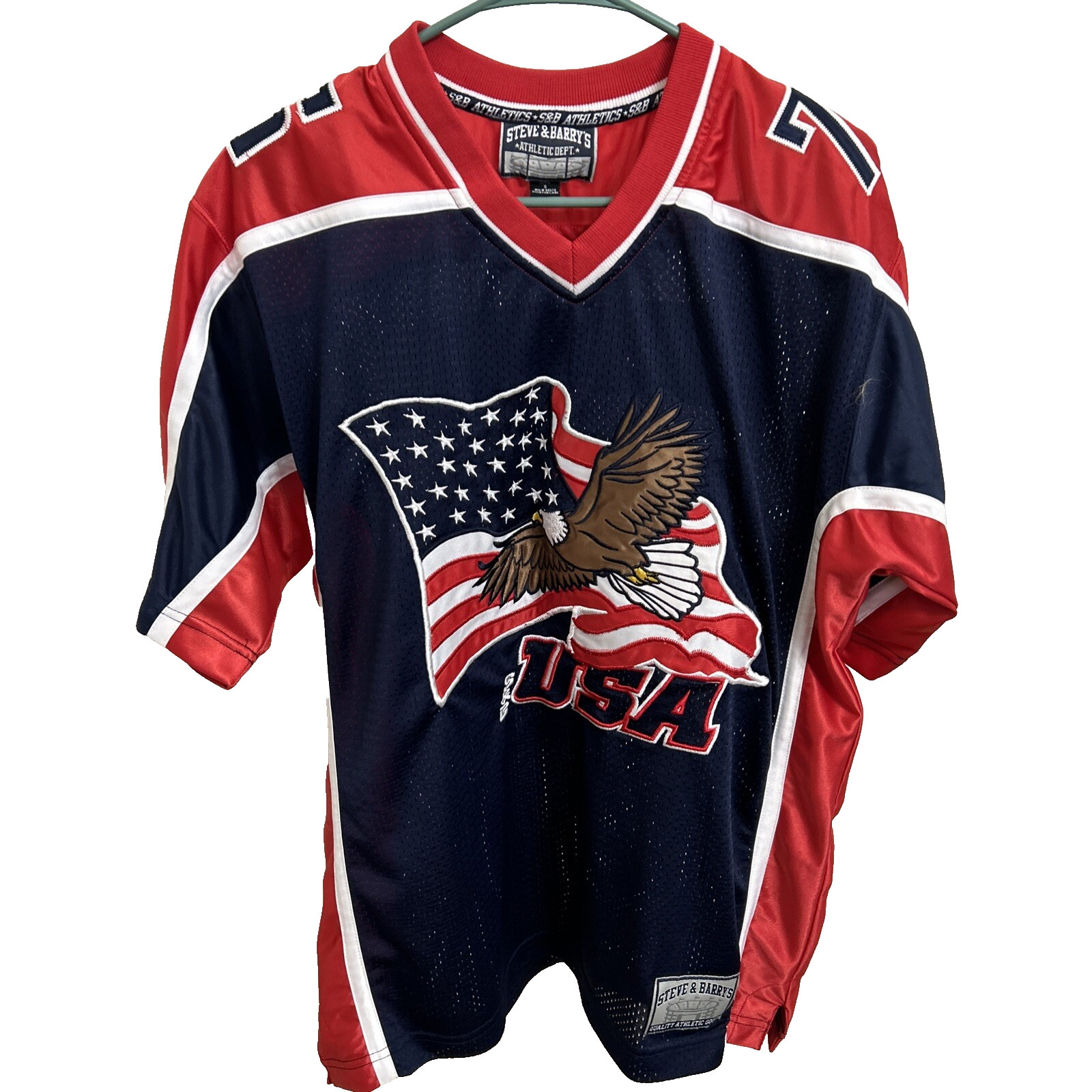 🔥🔥🔥VGC - Steve And Barry’s USA Jersey 76, Men's Small, Red/White/Blue🔥🔥🔥 gallery