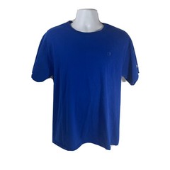 Champion authentic shirt men large athletic wear royal blue short sleeve crew