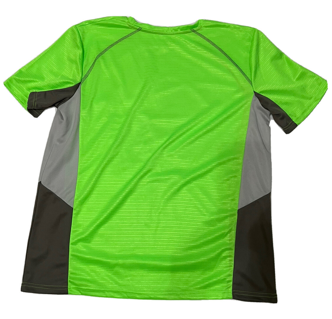 PBX PRO ACTIVE MEN'S L Neon Green/Gray SHORT SLEEVE ACTIVEWEAR PERFORMANCE TOP gallery