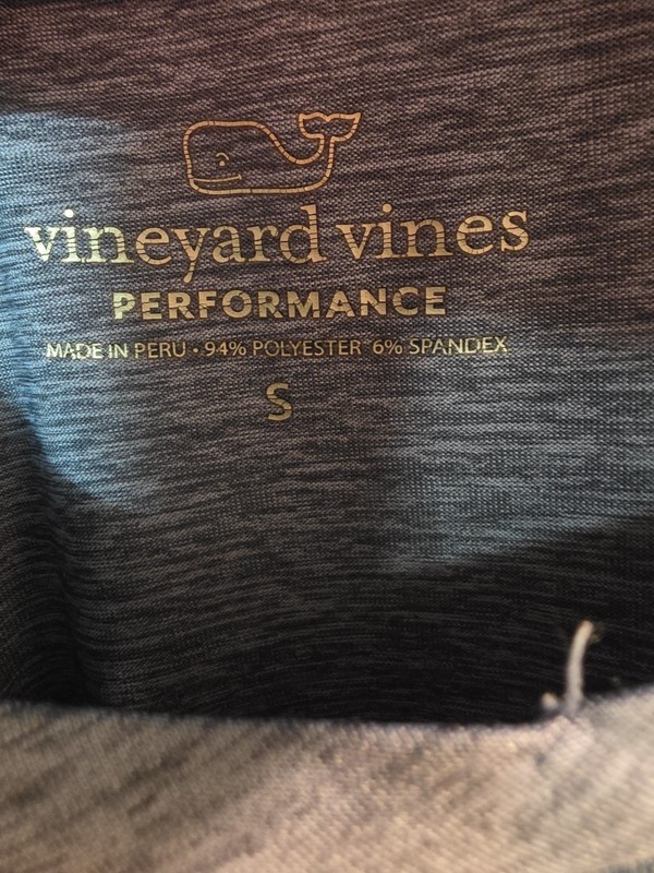 Vineyard Vines Performance Workout T-Shirt Size S Small Blue Lightweight Heather gallery