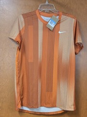 MEDIUM Nike Court Victory Dri-FIT Tennis Shirt Orange HM6505-893 Men’s NEW