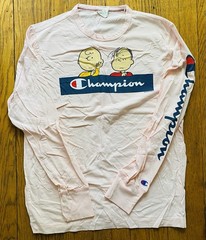 Todd Snyder X Champion X Peanuts Rare Charlie Brown Long Sleeve Shirt Sz M Pink