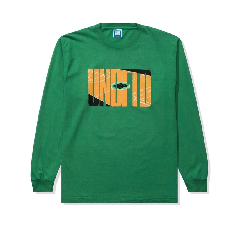 UNDFTD Undefeated Half Court Basketball Long Sleeve Shirt Green Mens Size Medium gallery