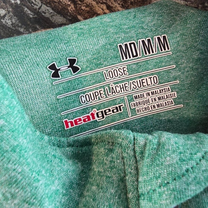Under Armour Shirt Mens Medium Green Borderland Quarter Zip Top Loose Camo Hunt gallery