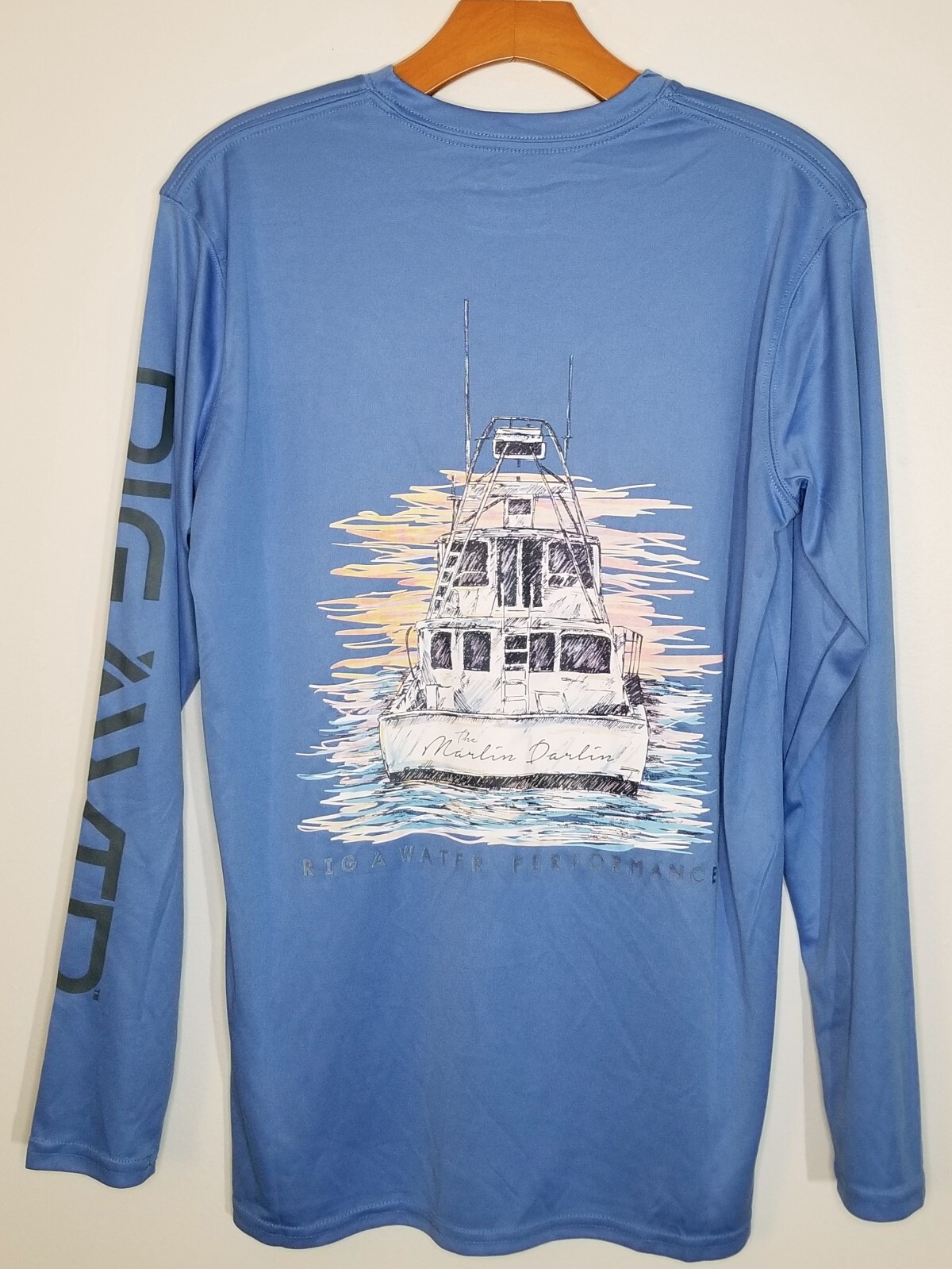 NWT Rig And Water Performance Long Sleeve T Shirt Mens Size M UPF 50 Fishing gallery