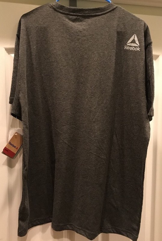 Men's Reebok Birch Delta Logo Training Shirt Gray XL Crossfit NWT gallery