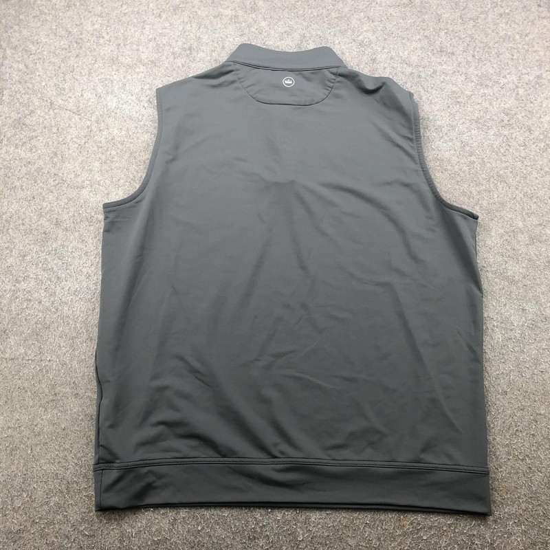 Peter Millar Pullover Mens XL Gray Sleeveless Quarter Zip Golf Vest Performance gallery