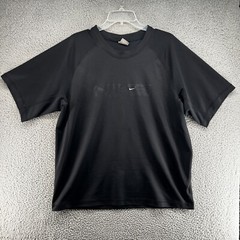 Vintage Nike Shirt Men’s XL Black Spell Out Mini Swoosh Athletic Tee