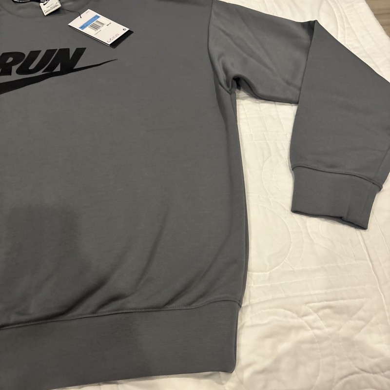 Nike Medium Running Division Long Sleeve Gray Sweatshirt IH2822-084 NWT $80 gallery