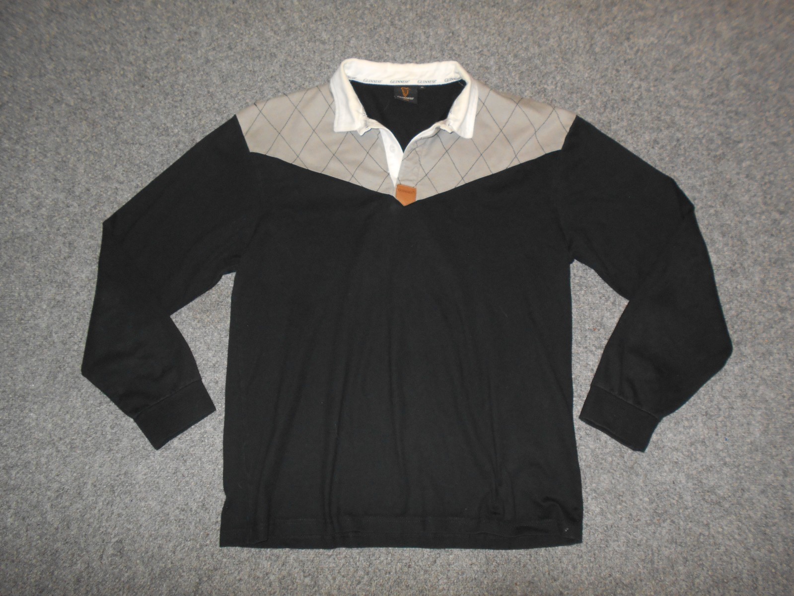 GUINESS VTG 1759 DUBLIN IRELAND MENS XL HEAVY DUTY RUGBY SHIRT gallery