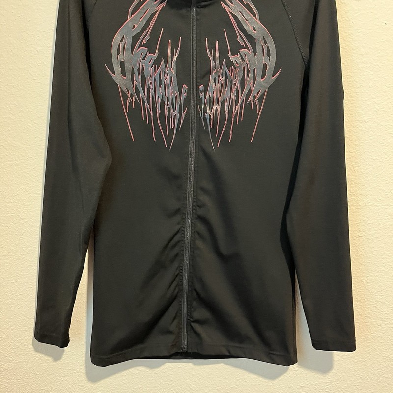 Breathe Divinity Long Sleeve Compression Men’s Full Zip Top Size Medium Black gallery