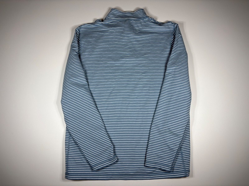 J.Crew Performance 1/4 Zip Pullover Men XL Blue Striped Mock Neck Golf Active gallery