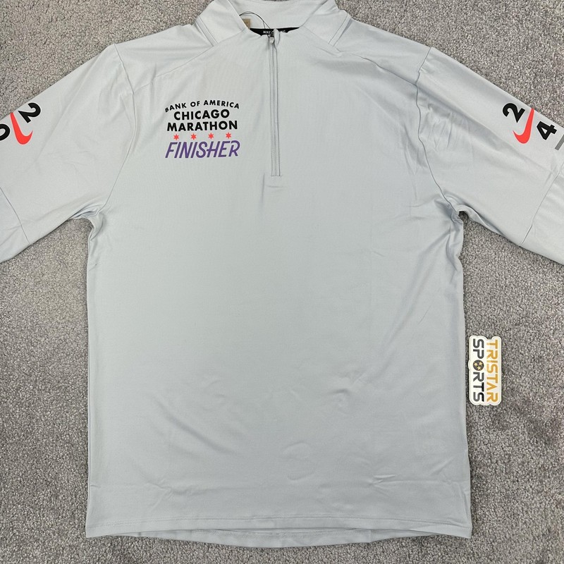 Nike Shirt Mens Small Dri-FIT Chicago Marathon Finisher 1/4 Zip Running 2024 gallery