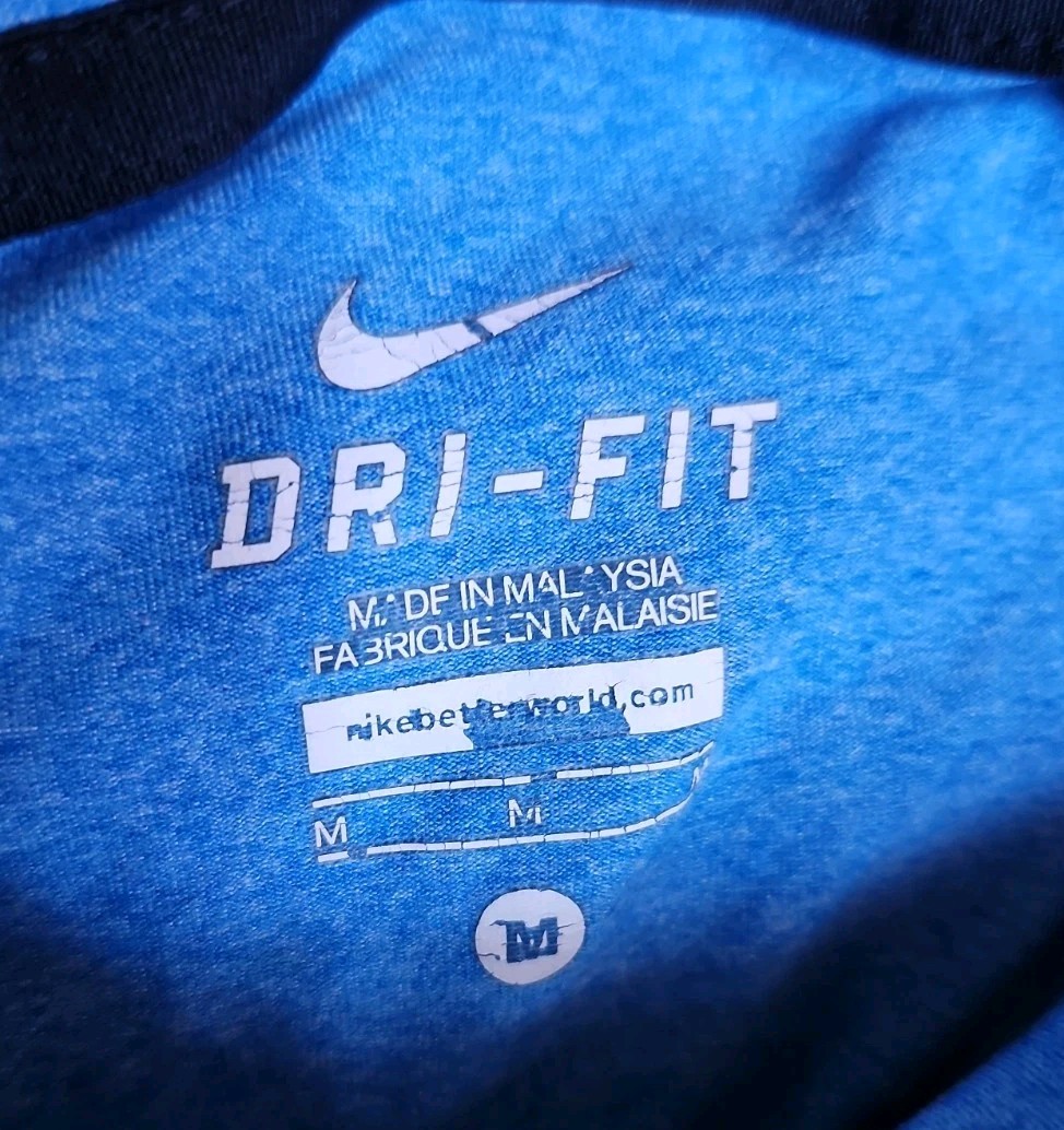 Nike Dri-FIT Men’s 1/4 Zip Long Sleeve Running Pullover Top Blue Size M gallery