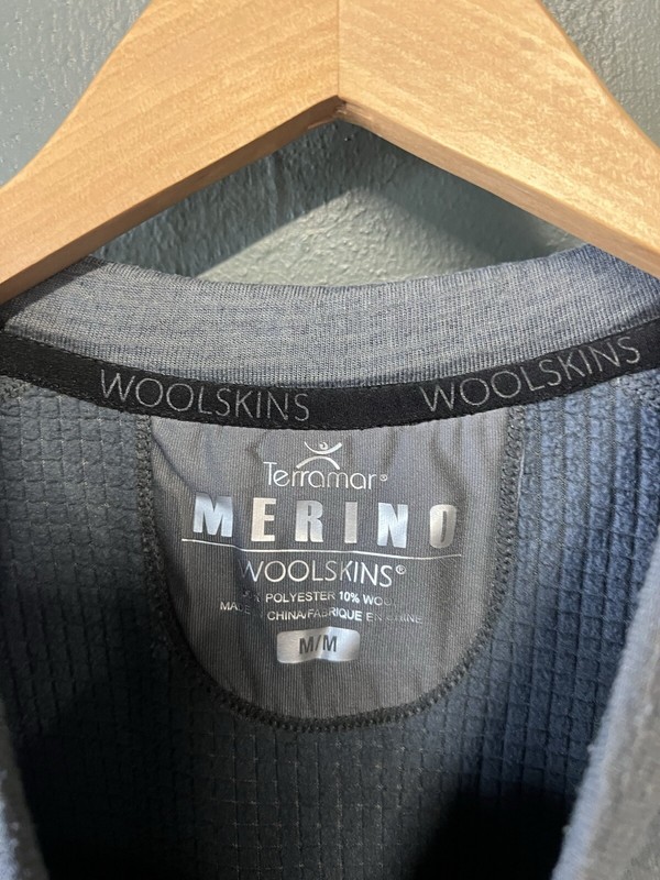 Terramar Men’s Medium Base Layer Gray Merino Wool Blend Woolskins Outdoor gallery