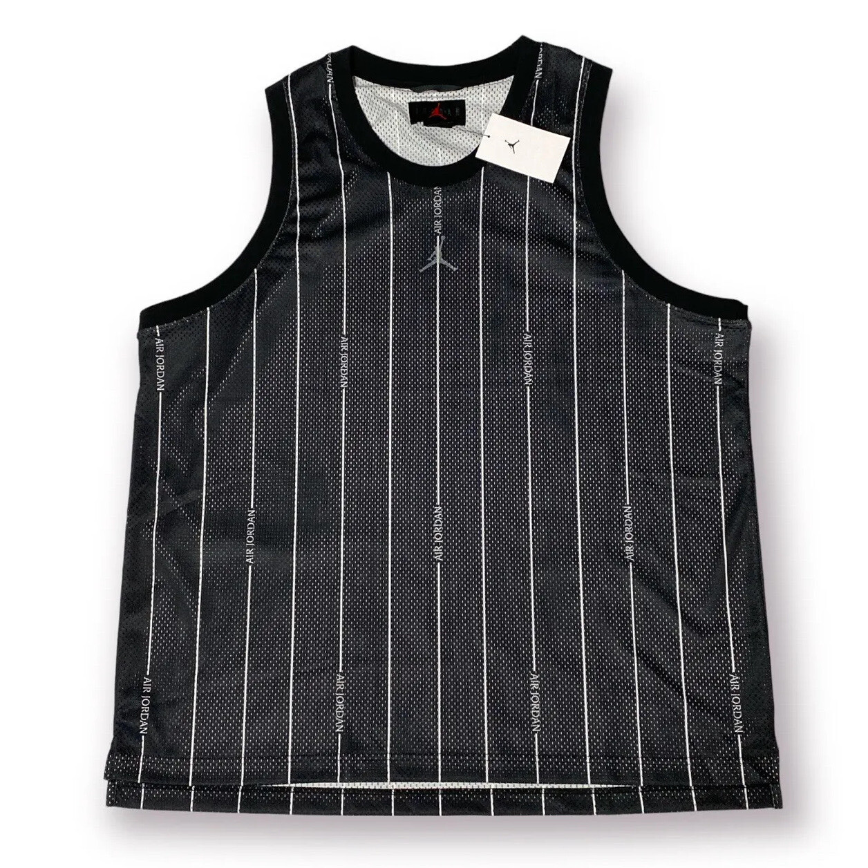 Nike Jordan Essentials All Over Print Basketball Jersey Black DM1380 010 Size XL gallery