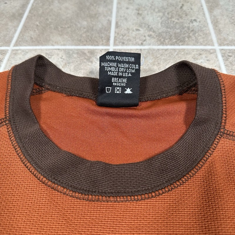 Vintage USA Made prAna Breathable Athletic Short Sleeve Tee Shirt Orange Size XL gallery