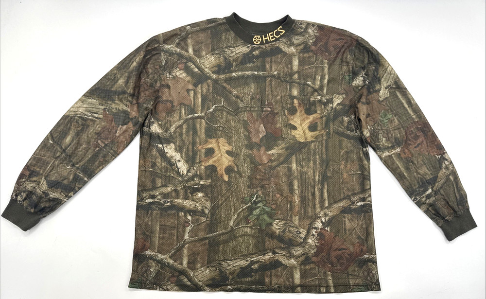 HECS Stealthscreen Camo Pocket Shirt Mens 2XL Breathable Long Sleeve Lightweight