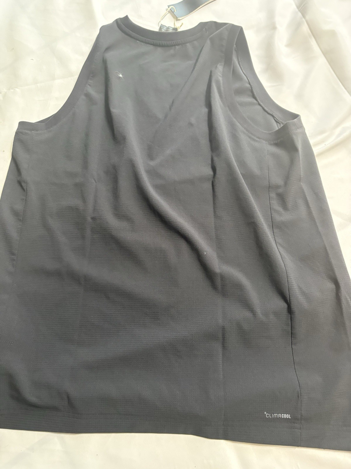 adidas large nwtg Black Basketball Tank Top with White Logo gallery
