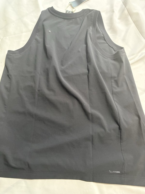 adidas large nwtg Black Basketball Tank Top with White Logo gallery