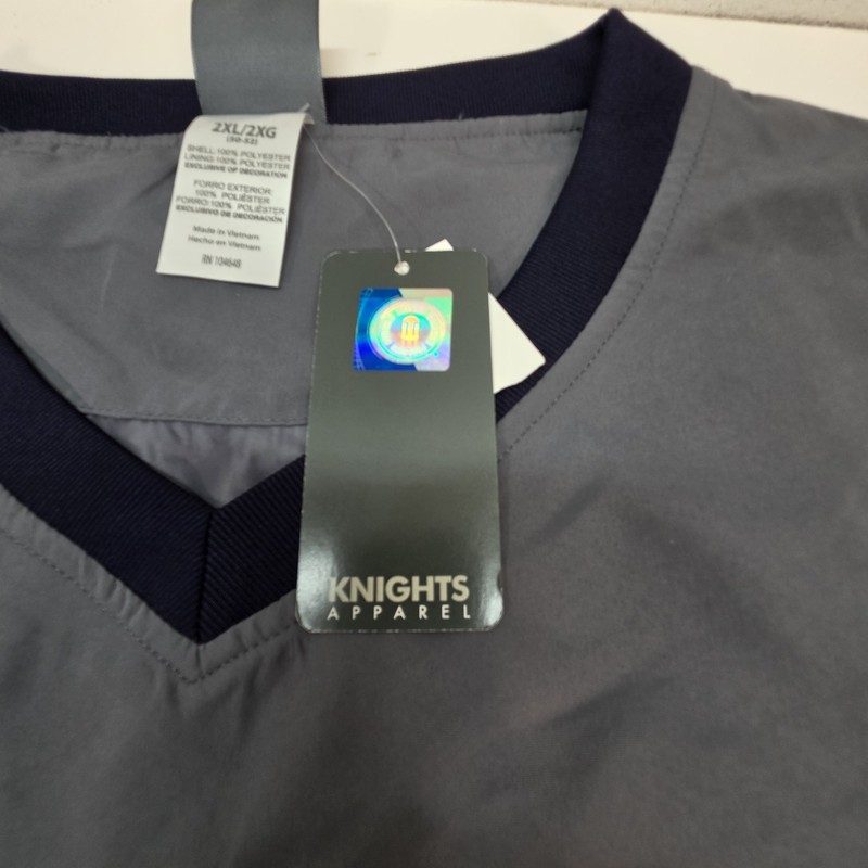 Penn State Nittany Lions Mens 2XL Windshirt Pullover Gray Navy NWT V-Neck gallery