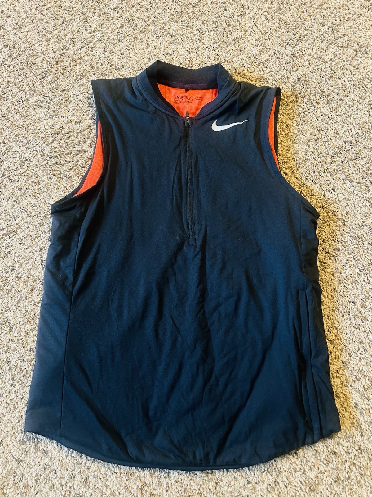 Nike Gilet Mens Sm Golf Tour Performance Dri Fit Half Zip Vest Great gallery