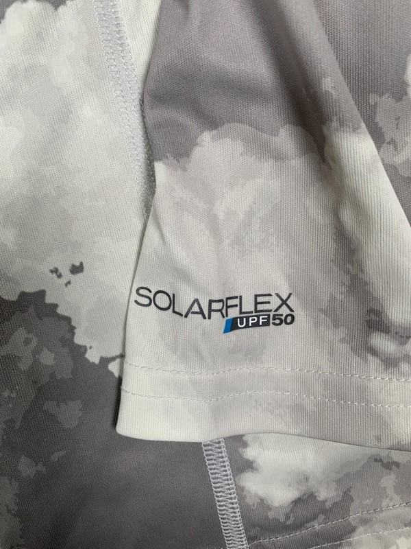 Simms SolarFlex Shirt Mens Medium Gray Camo L/S UPF 50 Agua Boa Amazon Lodge gallery