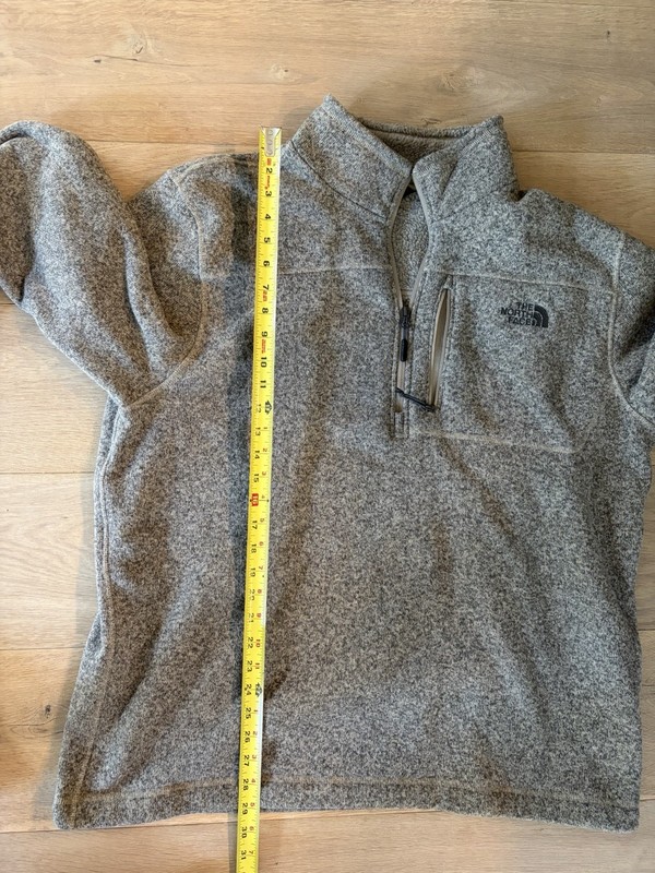 North Face quarter zip oatmeal heather hiking outdoor comfort- XXl gallery
