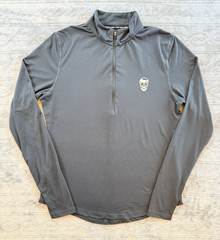 Gymreapers Mens Medium Gray 1/4 Zip Performance Pullover Athletic Training Shirt