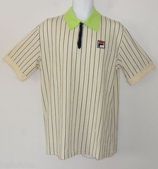 Fila Vintage LTD ED TERRA ROSA POLO Tennis Björn BORG Collection Shirt Men sz XL