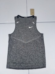 Nike Men’s Dri-FIT Rise 365 Running Tank Top CZ9179-011 Heather Gray Black Sz S