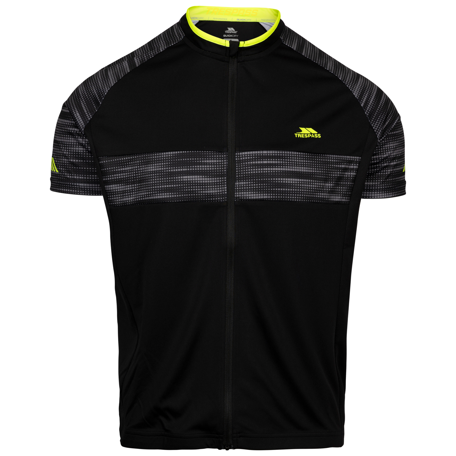 Trespass Mens Activewear Top Reflective Print Back Cycling Top Hazzel gallery