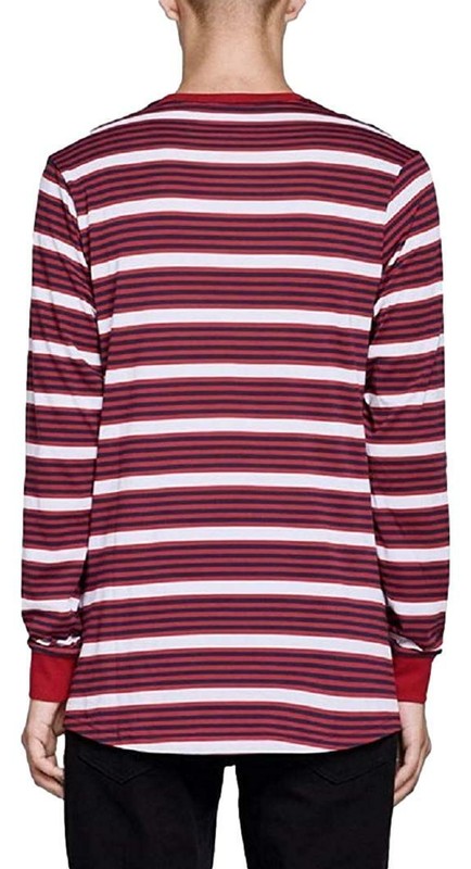 Nike SB Mens Dry Striped Long Sleeve Shirt (Red/Navy/White) CD7215-618 gallery