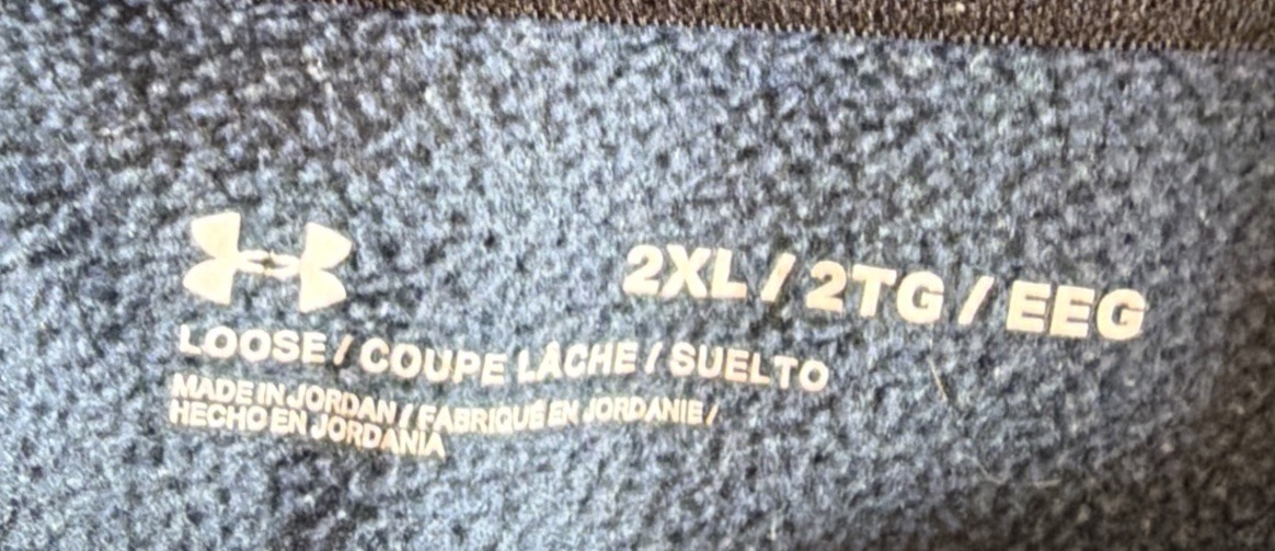 Under Armour Men's Blue Lightweight Loose fit Pullover Zip Shirt 2XL EUC. W gallery