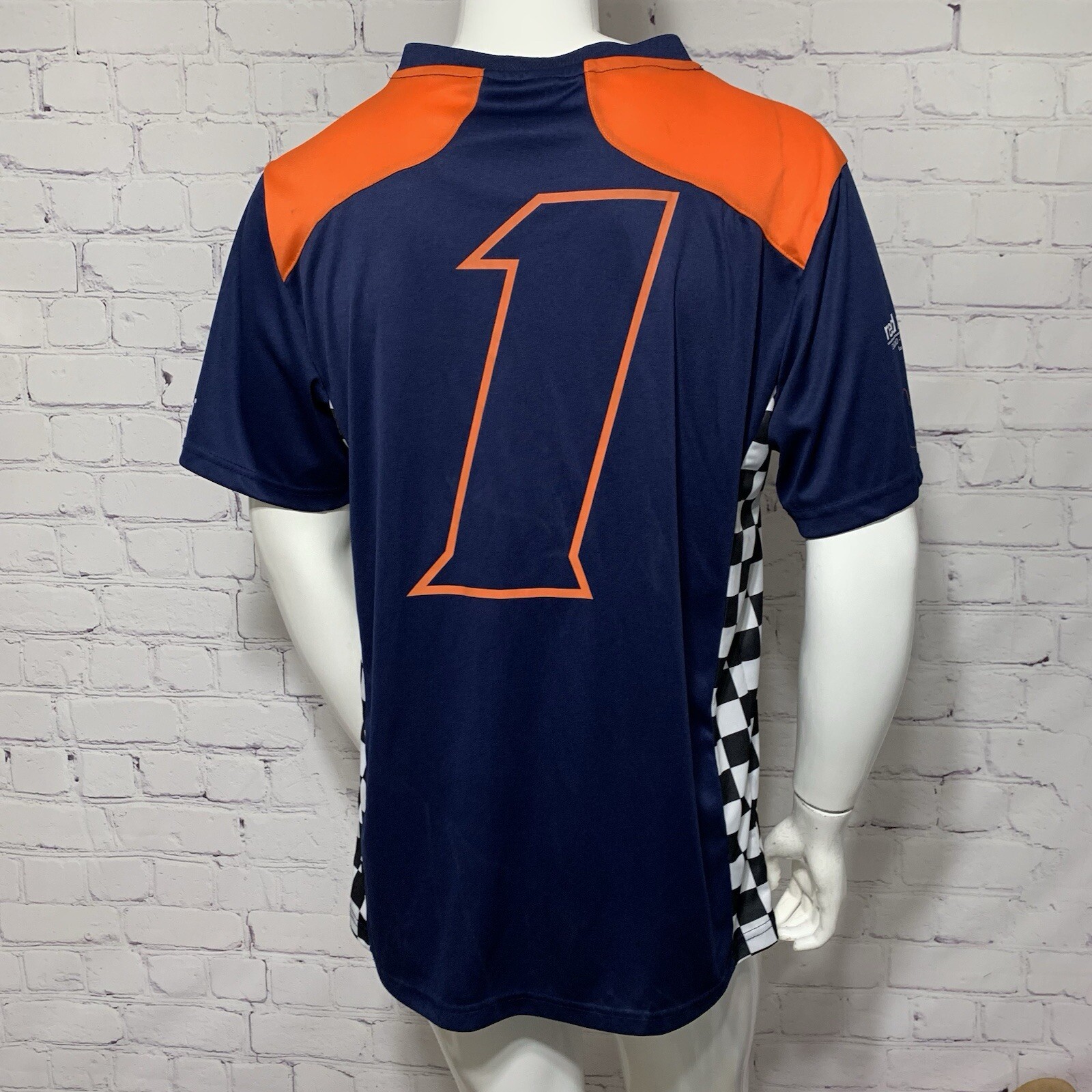 LV Las Vegas Aviators Baseball Men’s Sports Jersey XL Blue Orange Checker gallery