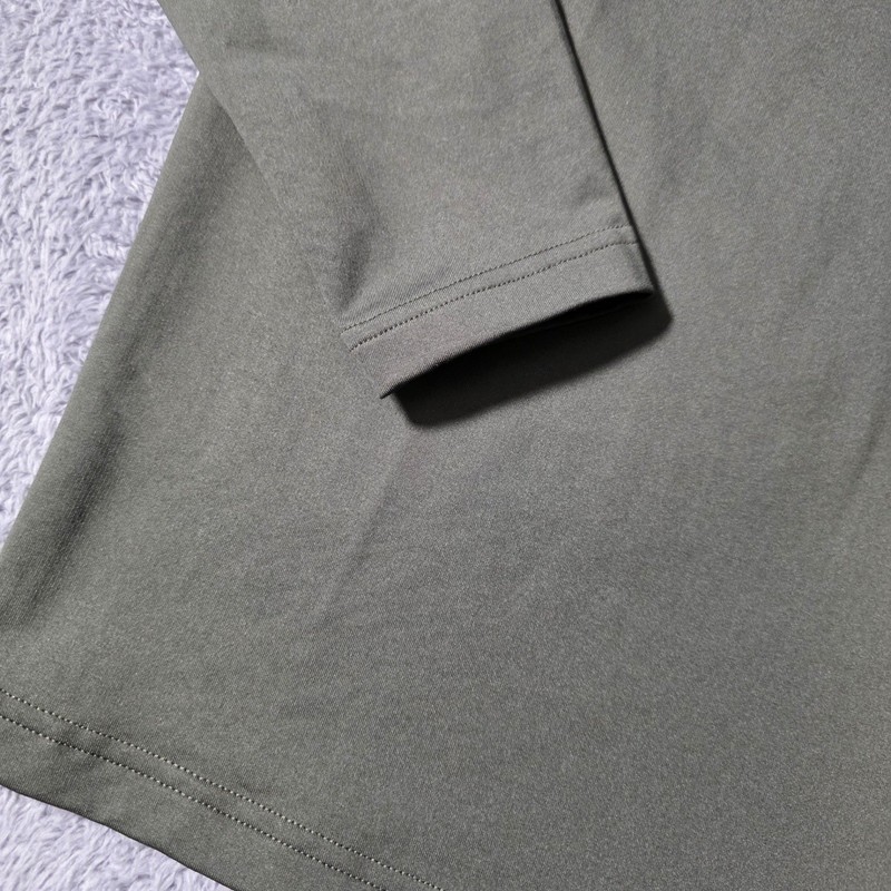 Under Armour Mens M ColdGear Mock Neck Olive Green Fitted Thermal Base Layer gallery