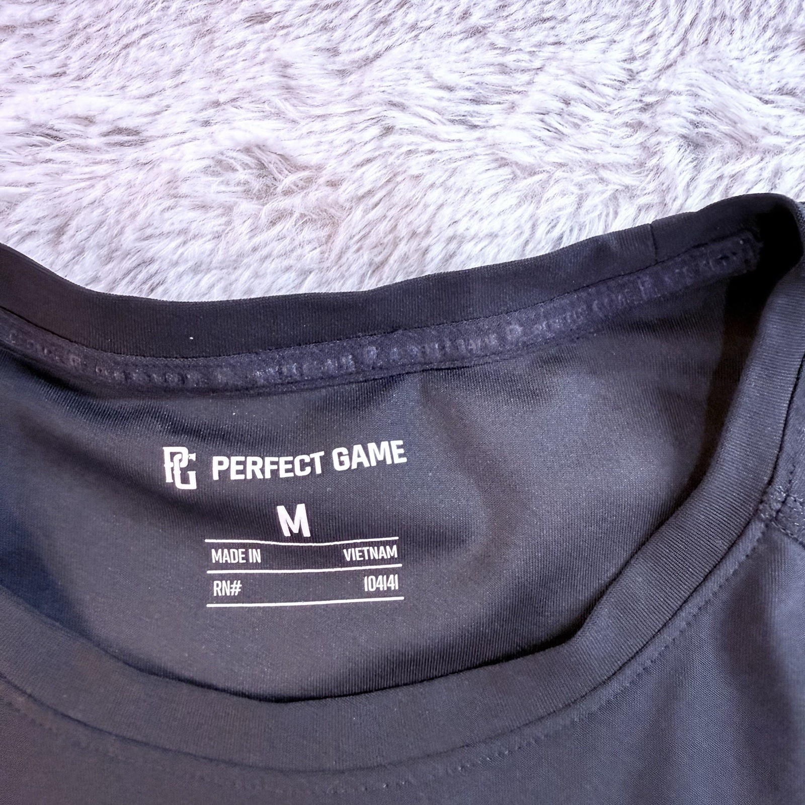 Perfect Game Men's Black Logo Activewear T-Shirt M Crew Neck Breathable gallery