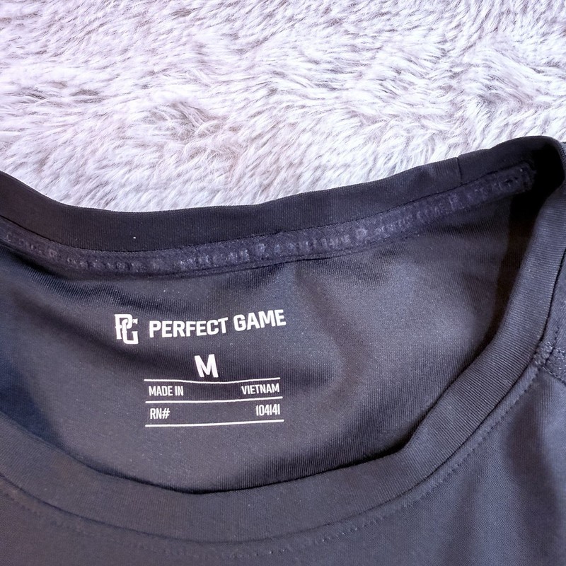 Perfect Game Men's Black Logo Activewear T-Shirt M Crew Neck Breathable gallery