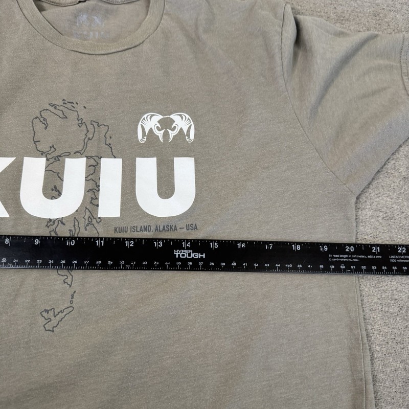 KUIU T Shirt Crewneck Gray Stretch Back Logo Alaska Hunting Outdoor Men L *Flaws gallery