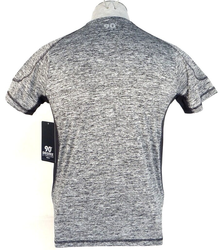 90 Degree By Reflex Charcoal Short Sleeve Athletic Shirt Men's NWT gallery