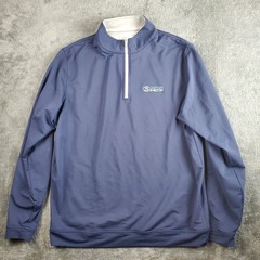 Peter Millar Pullover Mens L Blue Perth 1/4 Zip Golf Performance Casual ME0EK40