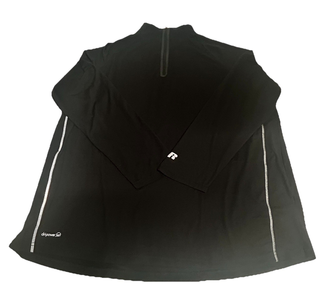 Russell Training Fit Dri Power 360 Long Sleeve 1/4 Zip Mens 2XL Active Black gallery