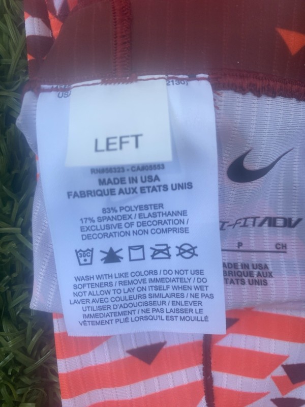 New Nike Pro Elite Dri-Fit ADV Arm Sleeves Track & Field Red Orange White Size S gallery