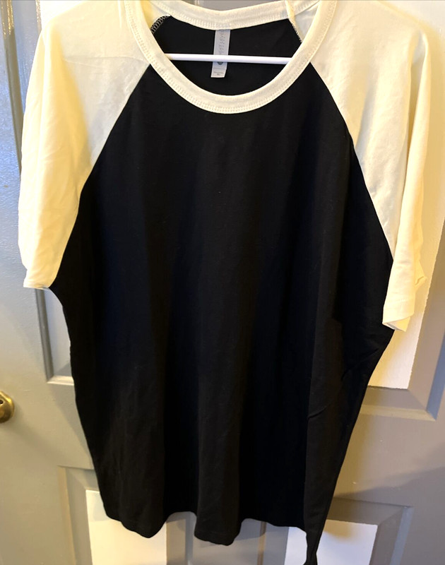 Next Level 6051 Unisex 3/4-Sleeve Raglan Triblend Colorblock T-Shirt BlackXL New gallery