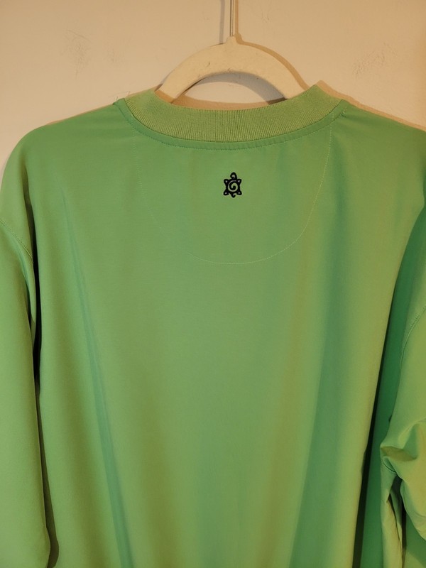 Turtleson Wind Shell Stretch V Neck Golf Pullover Shirt Men’s Size M Med Green gallery
