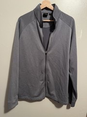 Dunning Stein Full Zip Fleece Golf Jacket Gray XL Embroidered Long Sleeve