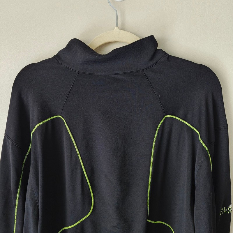 Nike Golf Dri-FIT Quarter Zip Mens Large Black Volt Colonial Golf Club Pullover gallery