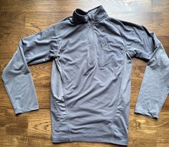 Reebok Quarter Zip Pullover Long Sleeve Gray Size Small Pocket Unisex Top